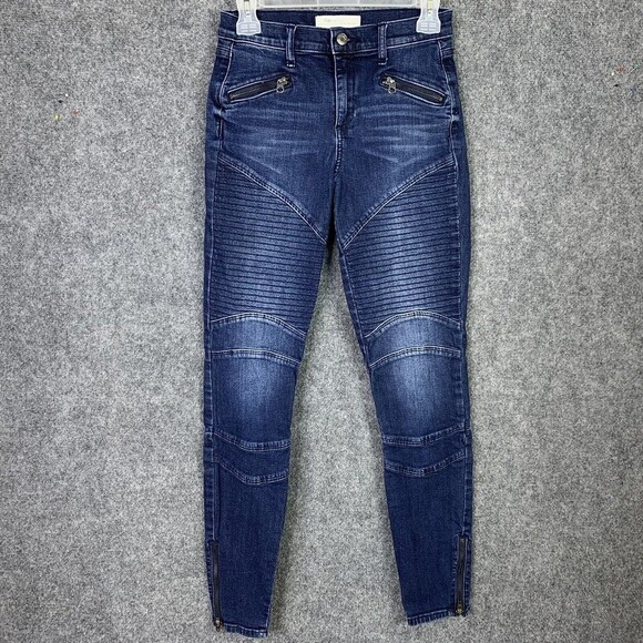 Gap 1969 True Skinny Jeans Women 27 Tall Dark Wash Zip Pockets & Ankles - Picture 1 of 12